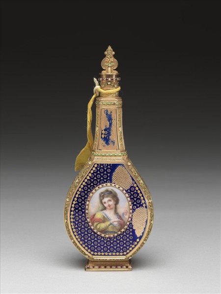 西洋琺瑯鑲錶人物瓶