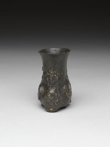 銅錯金銀天雞尊