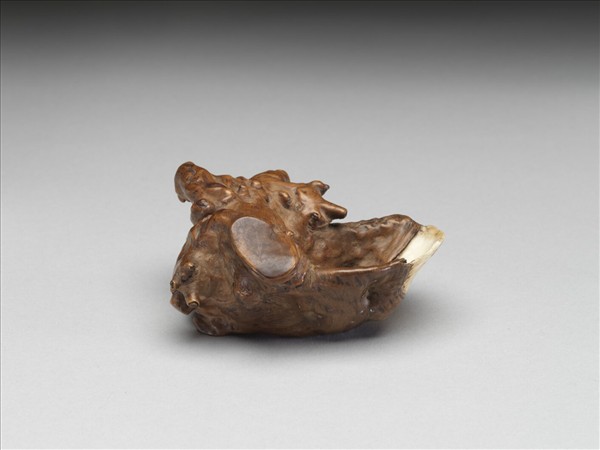 樺木根嵌貝殼洗