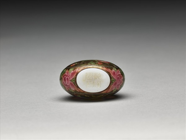 玻璃胎畫琺瑯富貴福壽紋鼻煙壺
