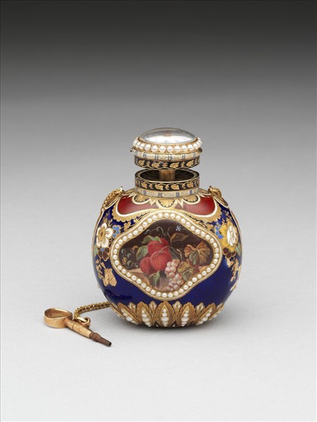 金胎畫琺瑯嵌珠錶蓋鼻煙壺