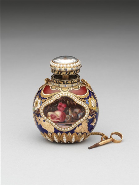 金胎畫琺瑯嵌珠錶蓋鼻煙壺