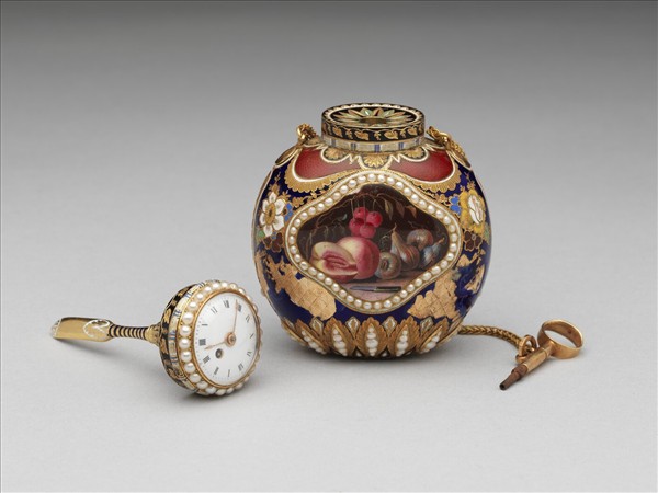 金胎畫琺瑯嵌珠錶蓋鼻煙壺