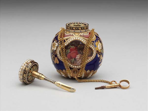 金胎畫琺瑯嵌珠錶蓋鼻煙壺
