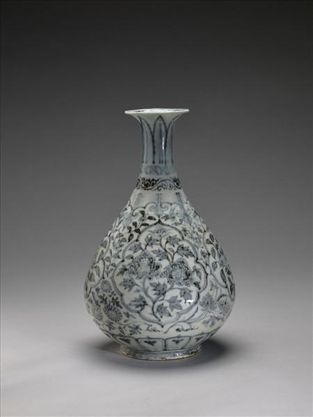 青花花卉玉壺春瓶