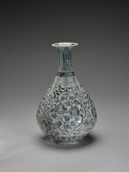 青花花卉玉壺春瓶