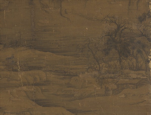 宋人寒林待渡　軸