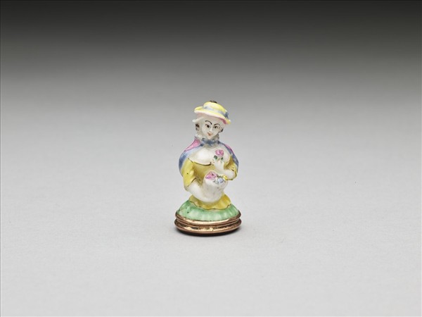 玻璃胎畫琺瑯西洋仕女像