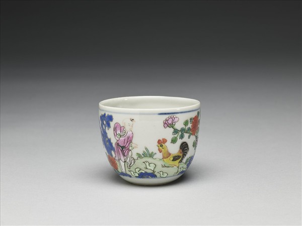 粉彩雞缸杯