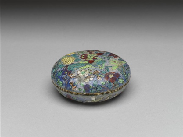 銅胎畫琺瑯花卉盒