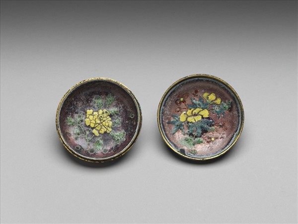 銅胎畫琺瑯花卉盒