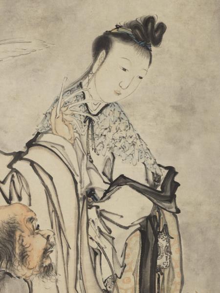 清黃慎煉丹圖　軸