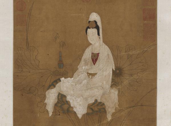 明仇氏杜陵內史畫白衣大士像　軸