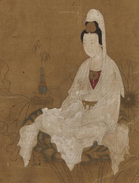 明仇氏杜陵內史畫白衣大士像　軸