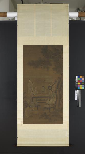 唐周昉演樂圖　軸