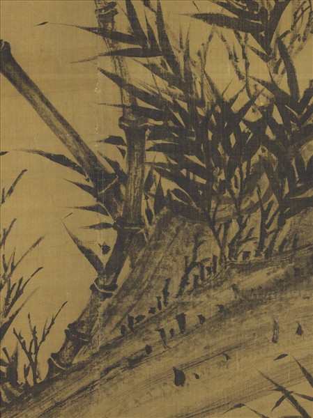 五代南唐李坡風竹　軸