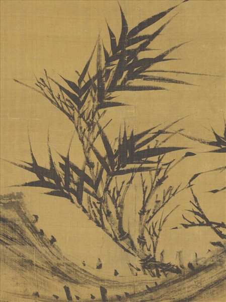 五代南唐李坡風竹　軸