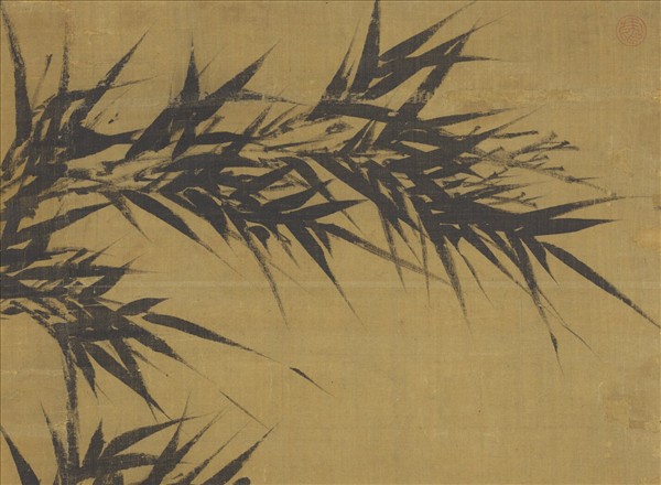 五代南唐李坡風竹　軸