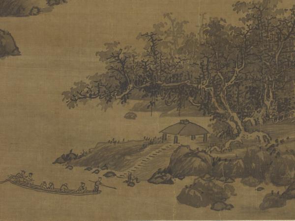 五代南唐巨然秋山圖　軸