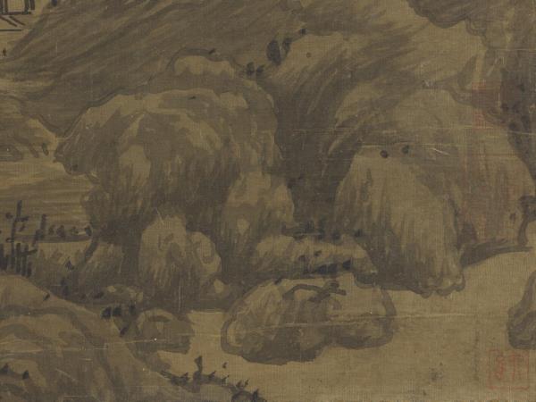 五代南唐巨然秋山圖　軸