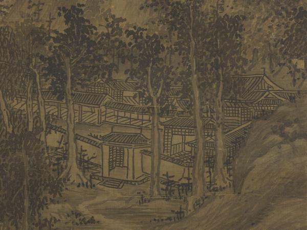 五代南唐巨然秋山圖　軸