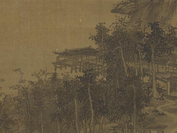 五代南唐巨然秋山圖　軸