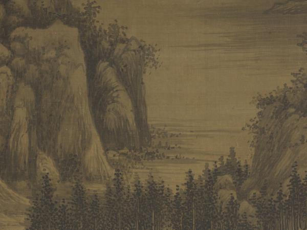 五代南唐巨然秋山圖　軸