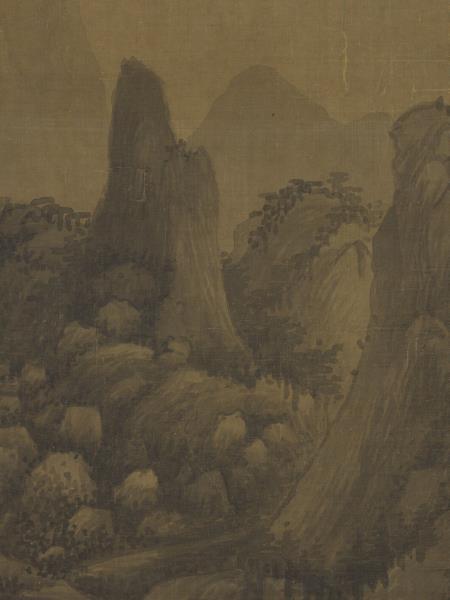 五代南唐巨然秋山圖　軸