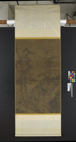 宋許道寧喬木圖　軸