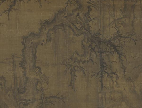 宋許道寧喬木圖　軸