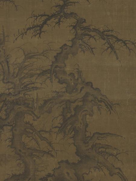 宋許道寧喬木圖　軸