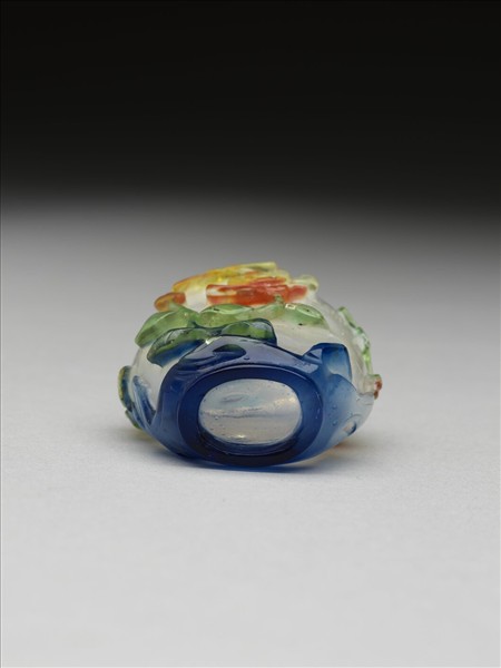 白套四色玻璃花蝶鼻煙壺