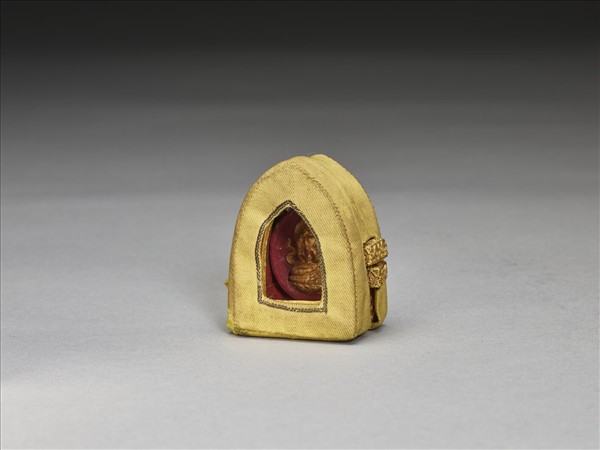 嵌松石金佛鍋 內供無量壽佛善業泥像