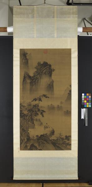 宋馬遠舉杯玩月　軸