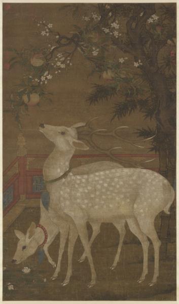 宋人壽鹿圖　軸