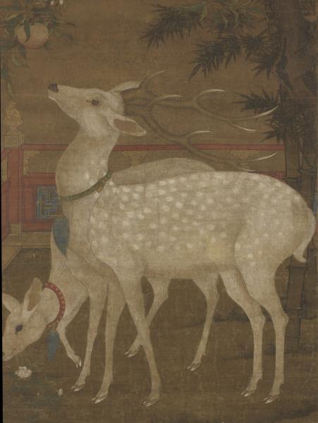 宋人壽鹿圖　軸