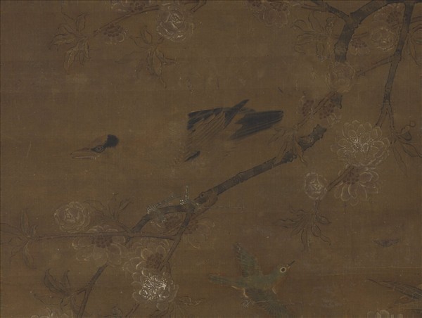 宋人竹樹鳴鳩圖　軸