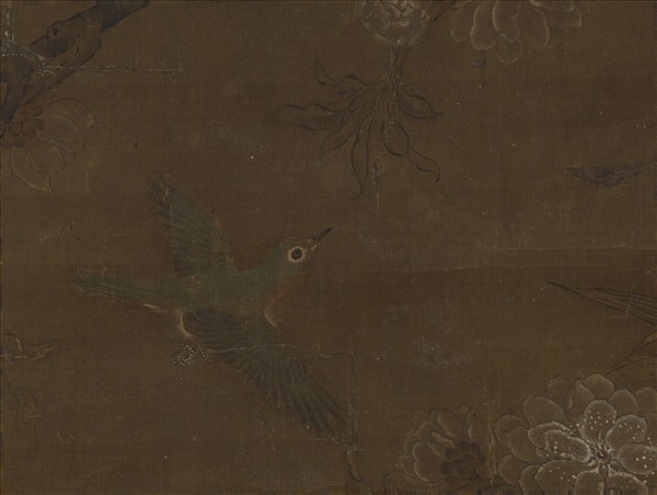 宋人竹樹鳴鳩圖　軸