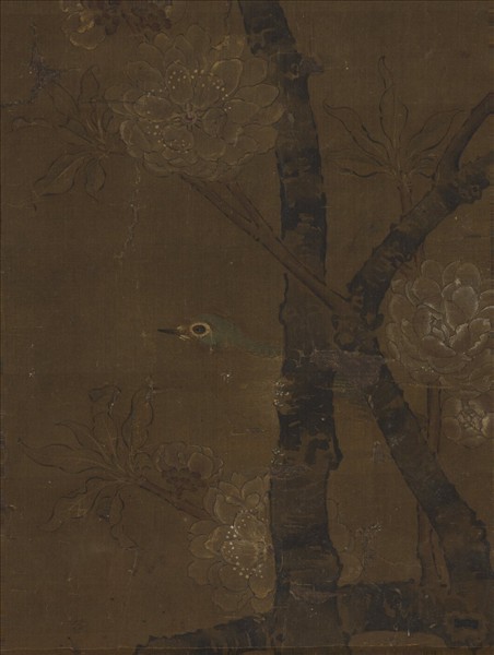 宋人竹樹鳴鳩圖　軸