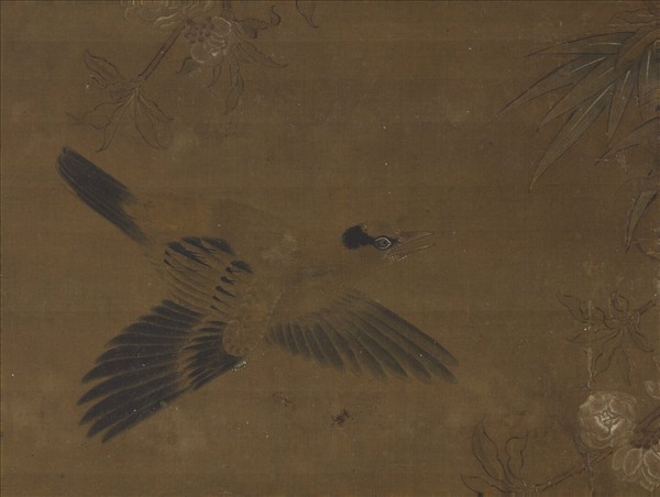 宋人竹樹鳴鳩圖　軸