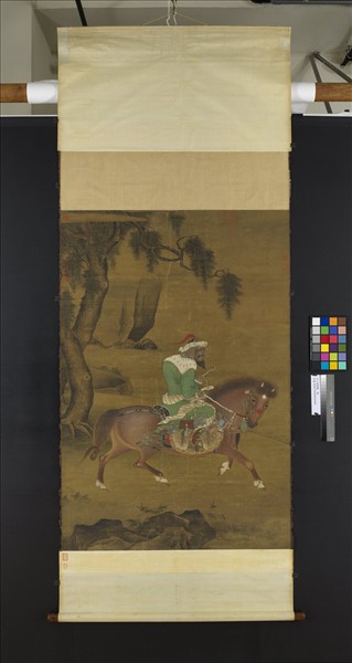 元人遊騎圖　軸