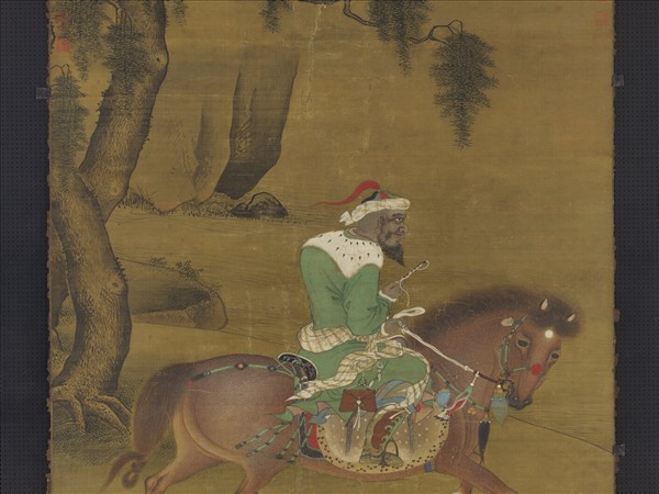 元人遊騎圖　軸