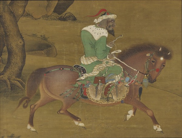 元人遊騎圖　軸