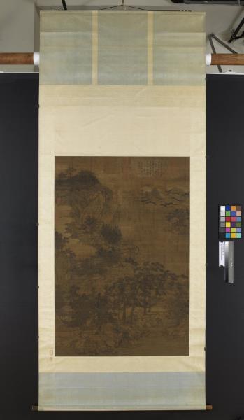 宋人松巖仙館　軸