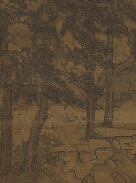 宋人松巖仙館　軸