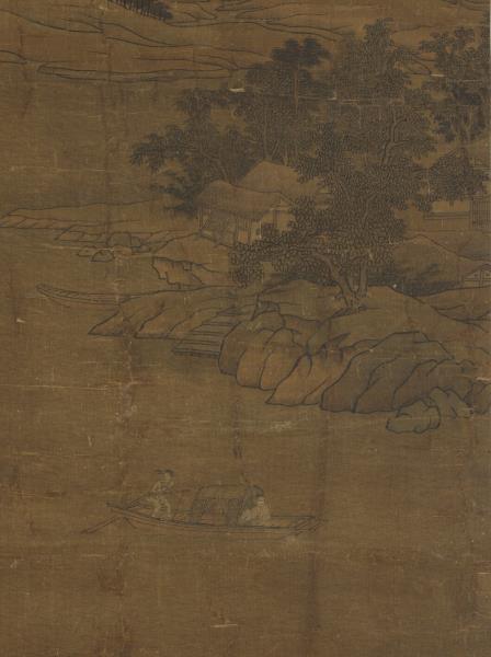 宋人松巖仙館　軸