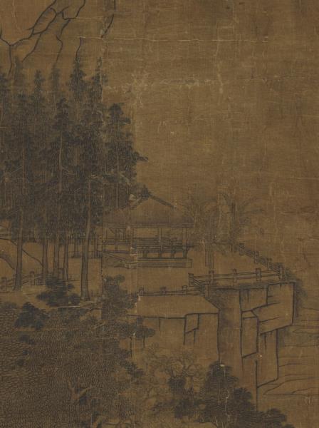 宋人松巖仙館　軸