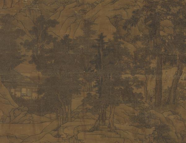 宋人松巖仙館　軸