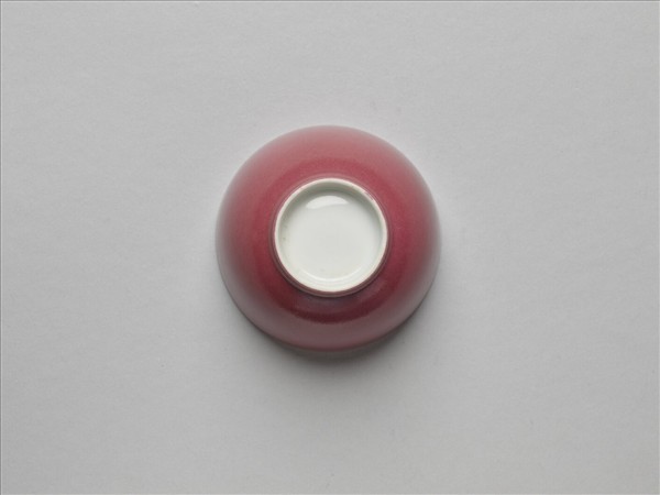 胭脂紅彩酒圓無款