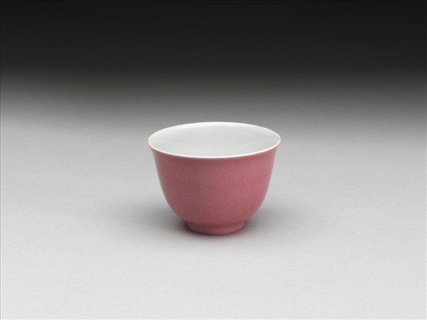 胭脂紅彩杯 無款